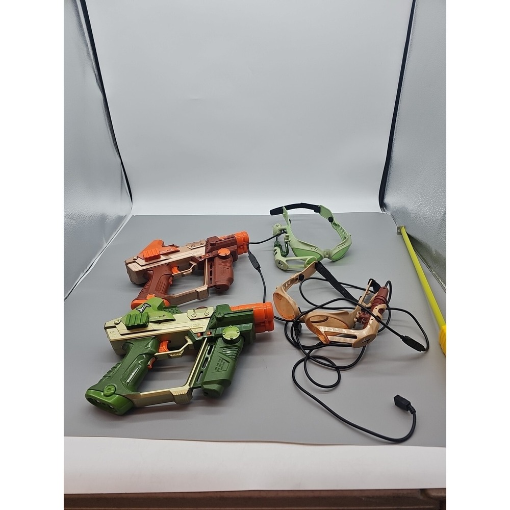 Lazer Tag 2004 Tiger Electronics Green Orange Team Ops Lot Laser Guns Goggles